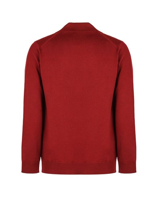 Gucci Red Wool V-Neck Sweater