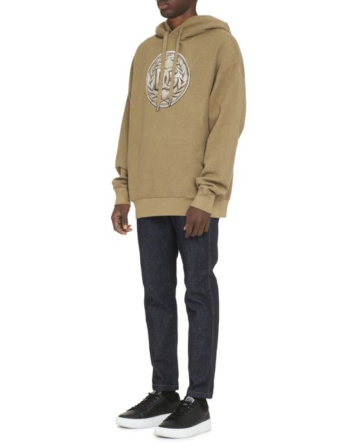 Dolce & Gabbana Brown Logo Print Hoodie for men