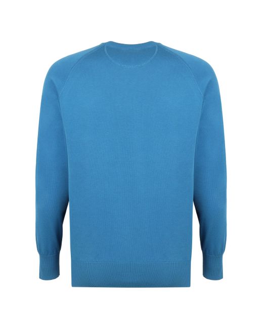 Aspesi Blue Cotton Crew-neck Sweatshirt for men