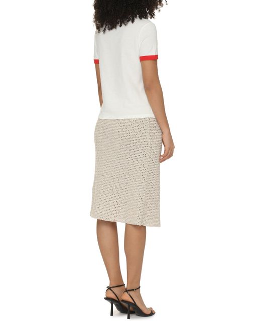 T-shirt girocollo in cotone di Gucci in White