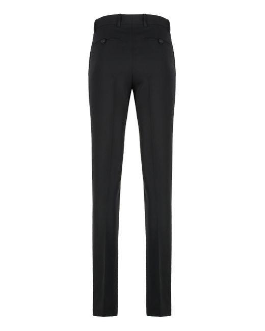 Versace Black Wool Tailored Trousers