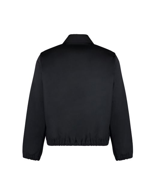 AMI Black Zippered Cotton Jacket for men
