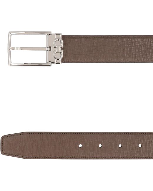 Cintura reversibile in pelle di Ferragamo in Brown da Uomo
