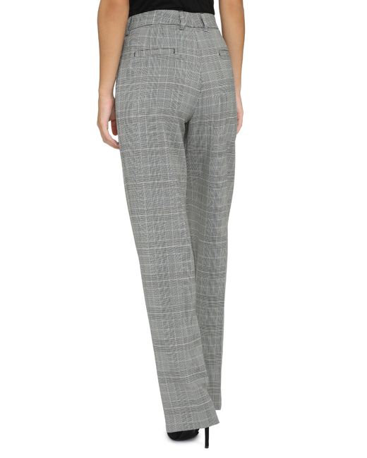 PT01 Gray Prince-Of-Wales Checked Trousers