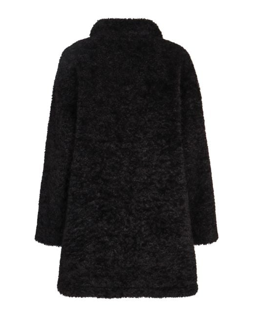 Emporio Armani Black Vegan Fur Coat