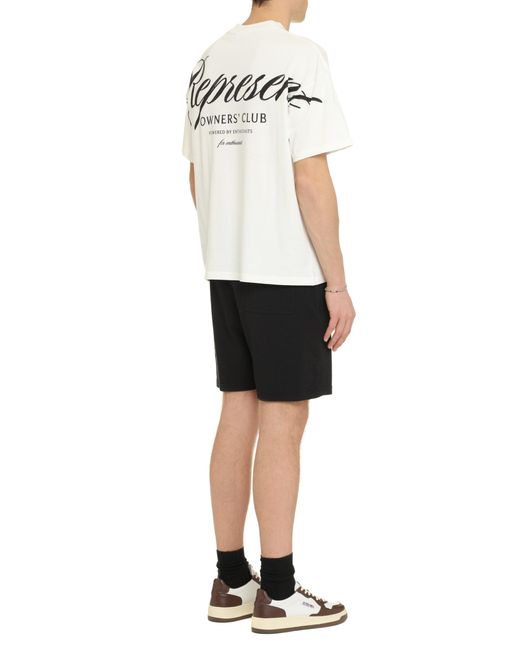 T-shirt girocollo in cotone di Represent in White da Uomo