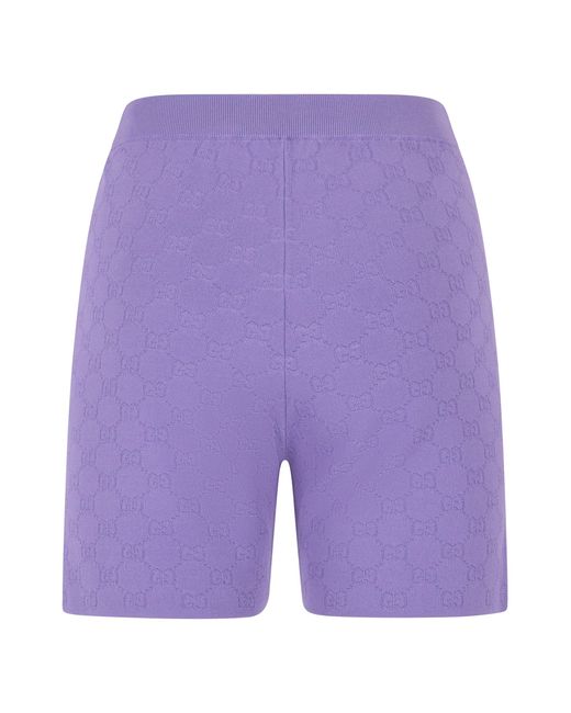 Gucci Purple Viscose Shorts