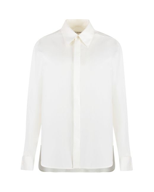 Camicia in cotone di Saint Laurent in White