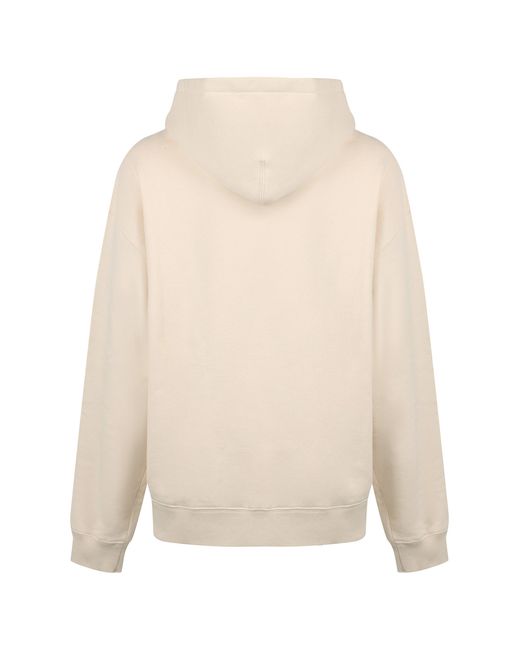 Jil Sander White Logo Cotton Hoodie