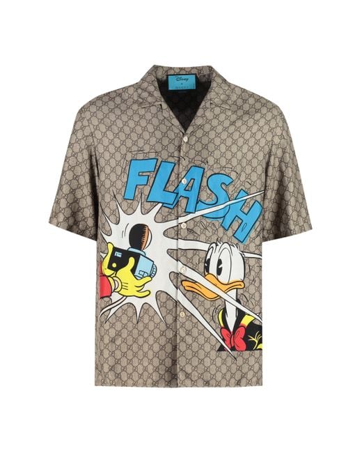 Gucci Natural Silk Shirt - Donald Duck Disney X for men