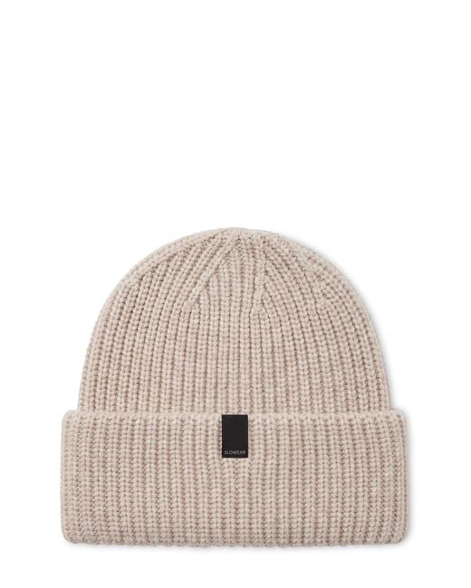 Slowear Natural Cashmere Hat for men
