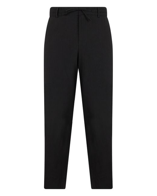 Boss Black Pants With Drawstring for men