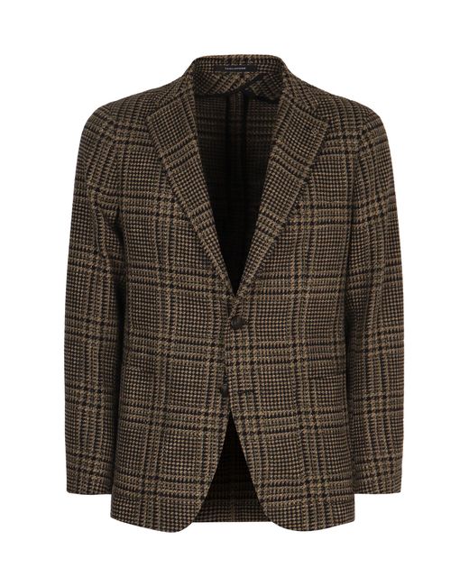 Tagliatore Brown Single-Breasted Two-Button Jacket for men