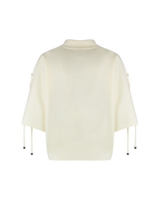 Max Mara White Sweater Drink In Wool