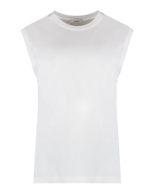 T-shirt Raya in cotone di Agolde in White