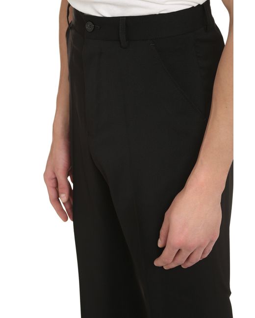 Our Legacy Black Tailored Straight Pants With Classic Waistband for men