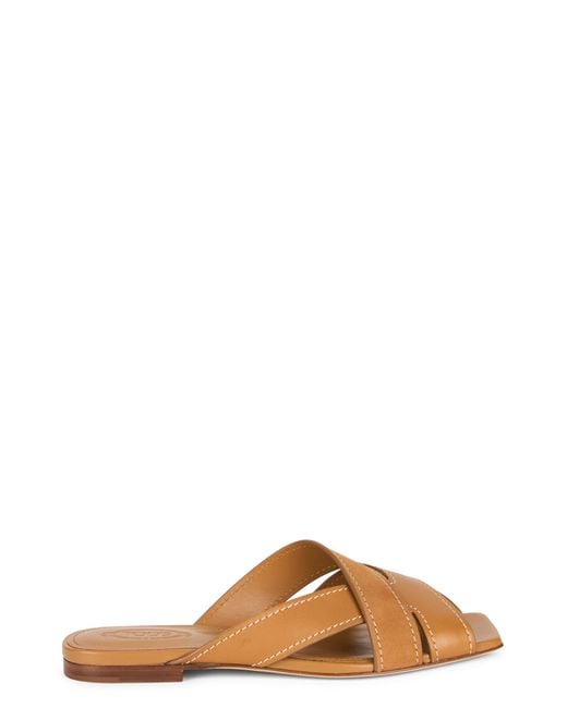 Tod's Brown Smooth Leather Sandal