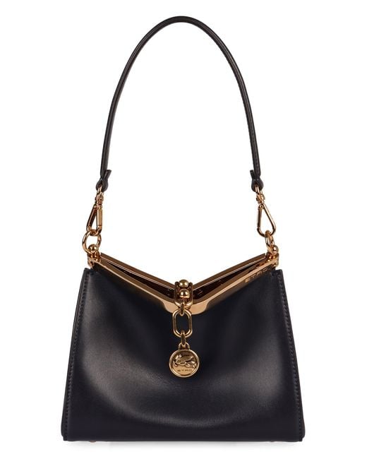 Etro Black Luxurious Mini Leather Shoulder Bag