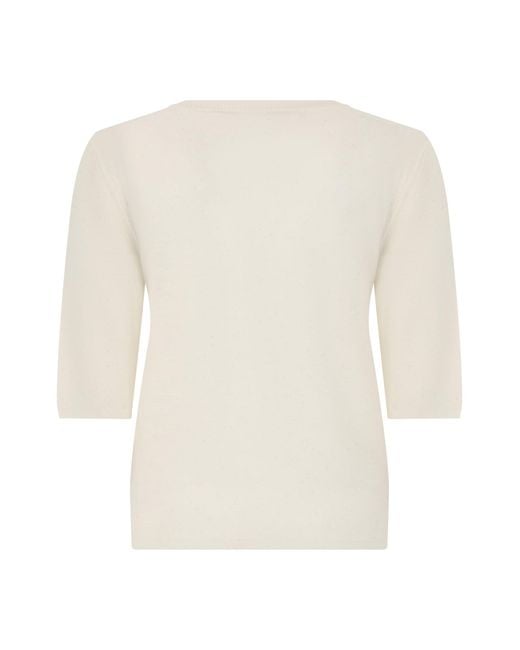 Fabiana Filippi White Shirt With Three-Quarter Sleeves