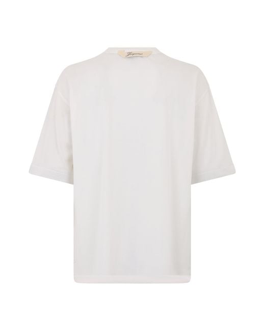 Jacquemus White Basic Short-Sleeve T-Shirt for men