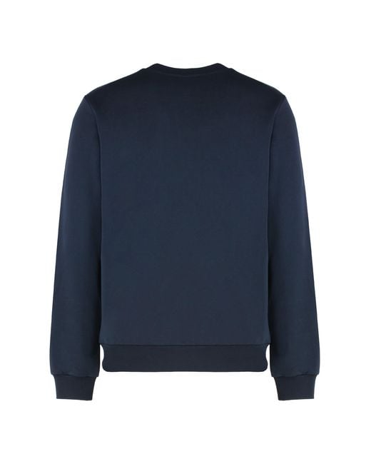 A.P.C. Blue Standard Rue Madame Cotton Crew-Neck Sweatshirt for men