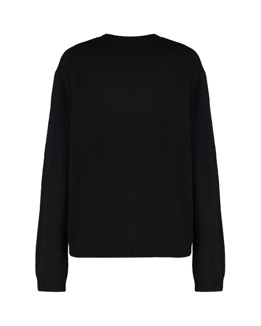 Maison Kitsuné Black Crew Neck Sweater