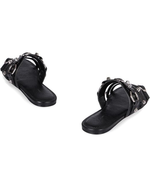 Balenciaga Black City Leather Mules