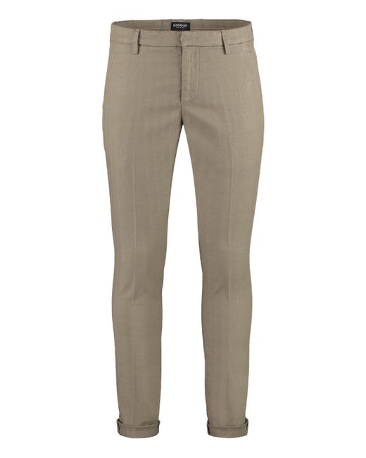 Dondup Gray Cotton Chino Trousers for men