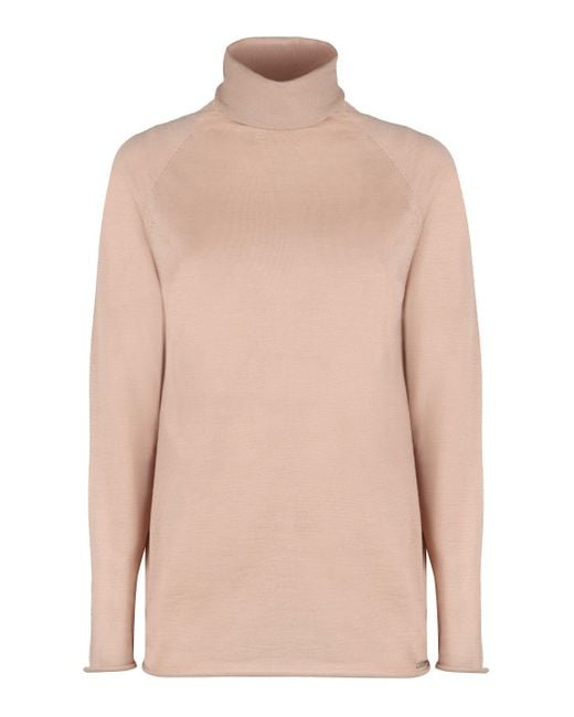 Kiton Pink Cashmere Turtleneck Sweater