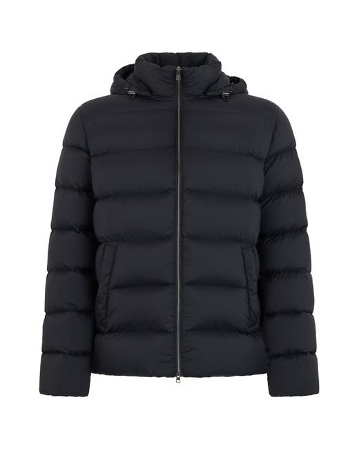 Herno Black Padded Jacket With Hood for men