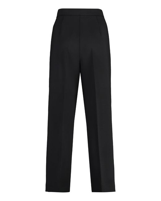 Max Mara Black Verbano Virgin Wool Trousers