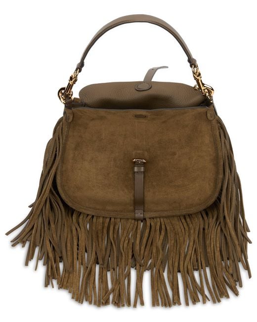 Etro Brown Fringe Shoulder Bag