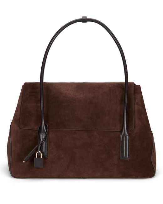 Tom Ford Brown Large Suede Shoulder Bag