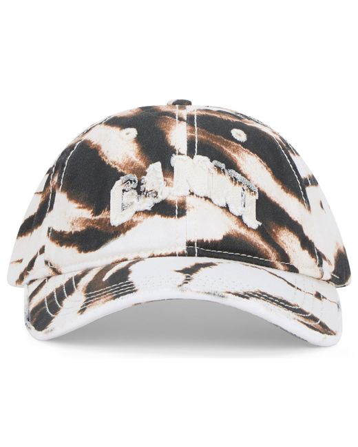 Ganni Gray Cap With Print Visor