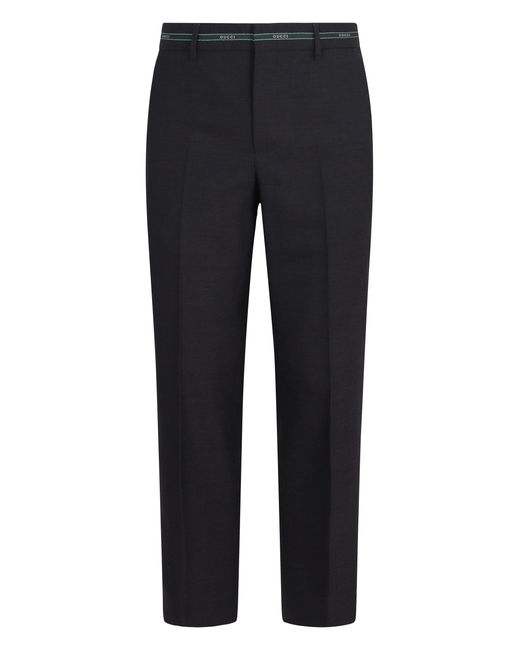 Gucci Blue Classic Wool Trousers for men