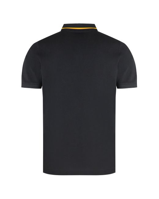 K-Way Black Cotton-Piqué Polo Shirt for men