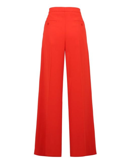 Aspesi Red High-Rise Trousers