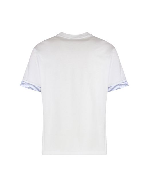 Paolo Pecora White Cotton Crew-Neck T-Shirt for men