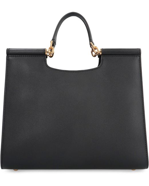 Dolce & Gabbana Black Dolce & Gabbana Small Sicily Tote Bag