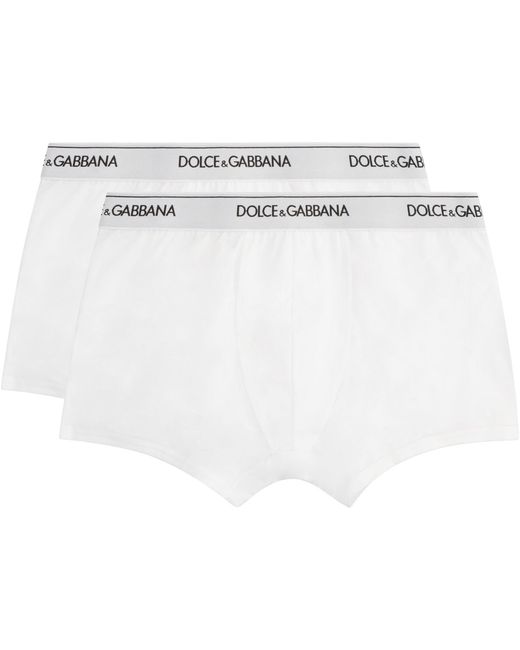 Dolce & Gabbana Black Set Of Two Cotton Boxers for men