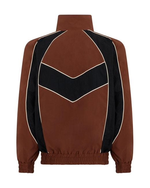 Palm Angels Brown Sports Jacket With Zip for men