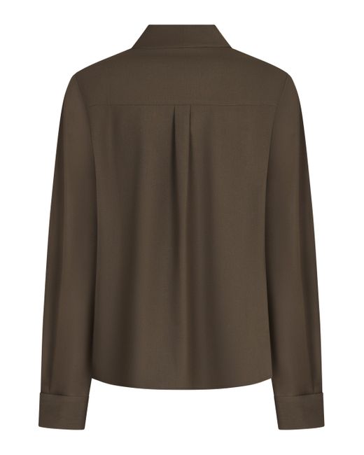 Self-Portrait Brown Twill Blouse
