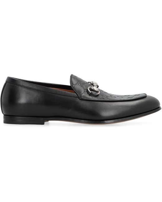 Gucci Black Leather Loafers for men