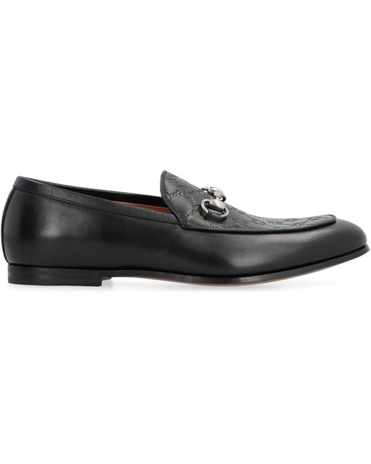 Gucci Black Leather Loafers for men
