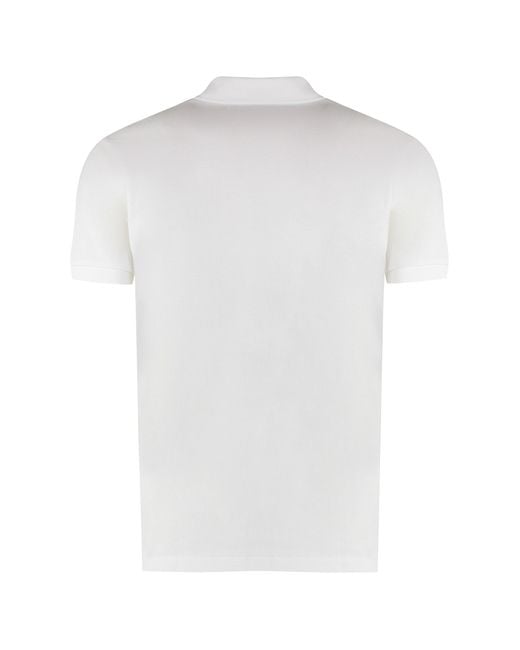 COMME DES GARÇONS PLAY White Cotton-Piqué Polo Shirt