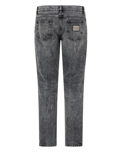 Dolce & Gabbana Gray Denim Trousers For for men