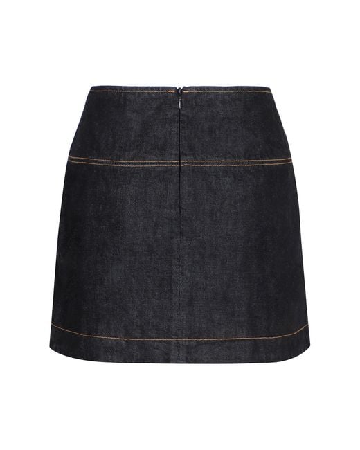 Zimmermann Black Denim Mini Skirt