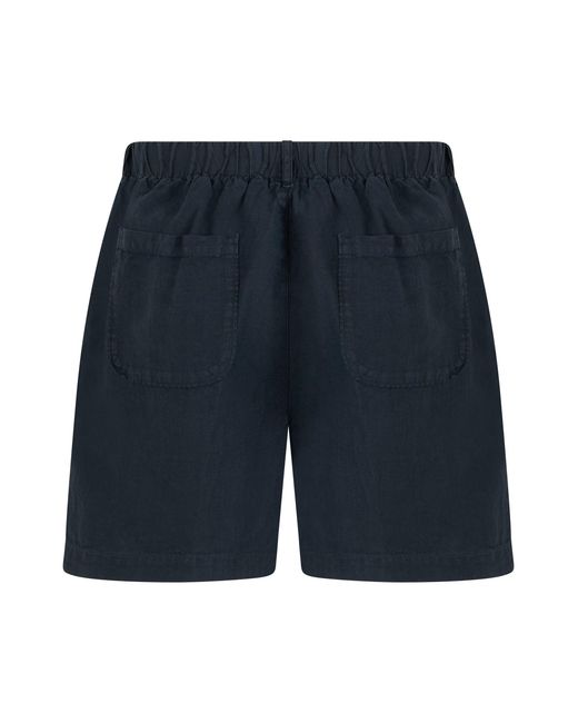 120% Lino Blue Linen Shorts for men