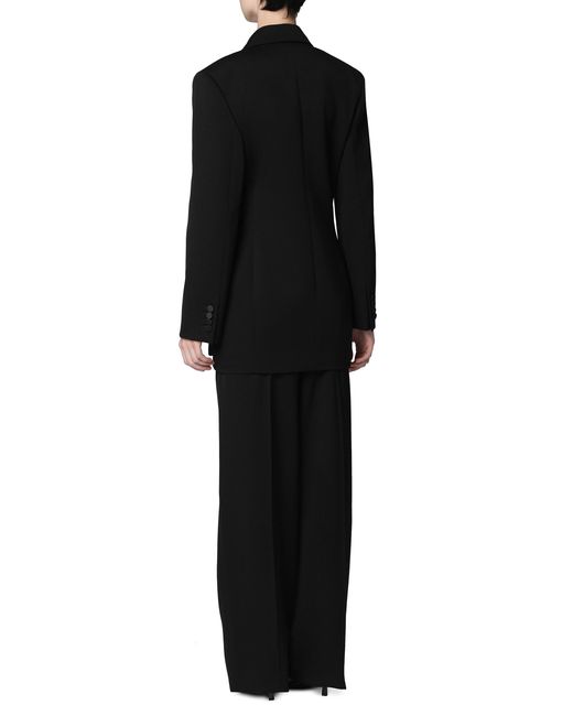 Saint Laurent Black Double-Breasted Wool Jacket
