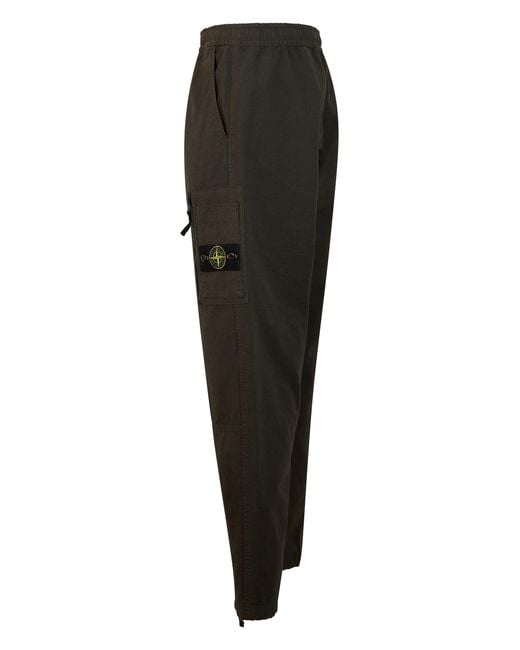 Stone Island Black Pants With Pockets for men